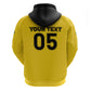 Custom Ghana Football 2026 Hoodie Black Stars Never Fall Yellow Version