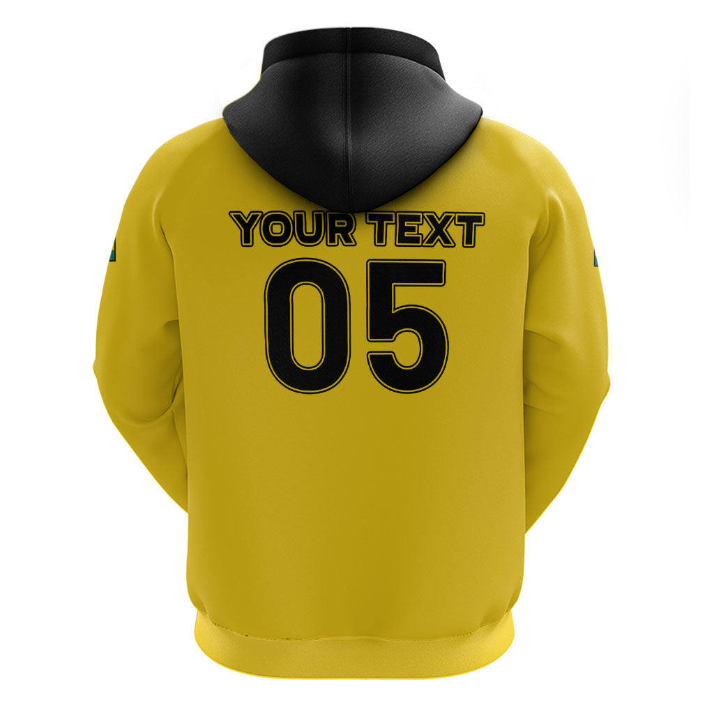 Custom Ghana Football 2026 Hoodie Black Stars Never Fall Yellow Version