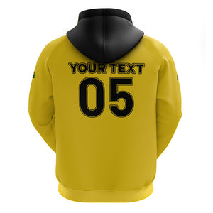 Custom Ghana Football 2026 Hoodie Black Stars Never Fall Yellow Version
