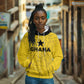 Custom Ghana Football 2026 Hoodie Black Stars Never Fall Yellow Version