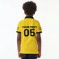 Custom Ghana Football 2026 Kid Polo Shirt Black Stars Never Fall Yellow Version