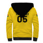 Custom Ghana Football 2026 Sherpa Hoodie Black Stars Never Fall Yellow Version
