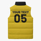 Custom Ghana Football 2026 Sleeveless Puffer Jacket Black Stars Never Fall Yellow Version
