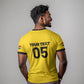 Custom Ghana Football 2026 T shirt Black Stars Never Fall Yellow Version
