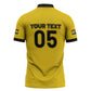 Custom Ghana Football 2026 Zipper Polo Shirt Black Stars Never Fall Yellow Version