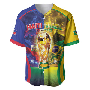 Custom Brazil Haiti 2026 World Football Baseball Jersey Go For Glory