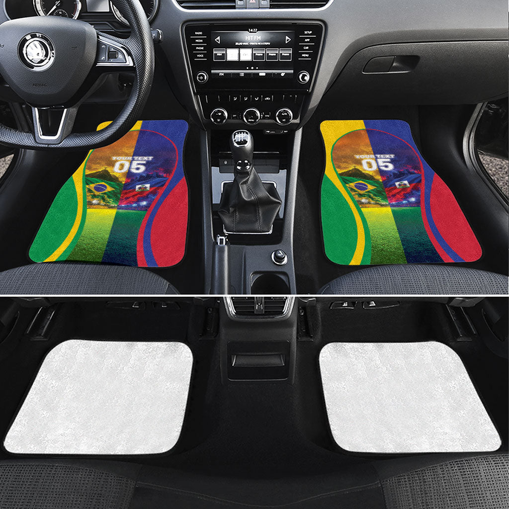 Custom Brazil Haiti 2026 World Football Car Mats Go For Glory