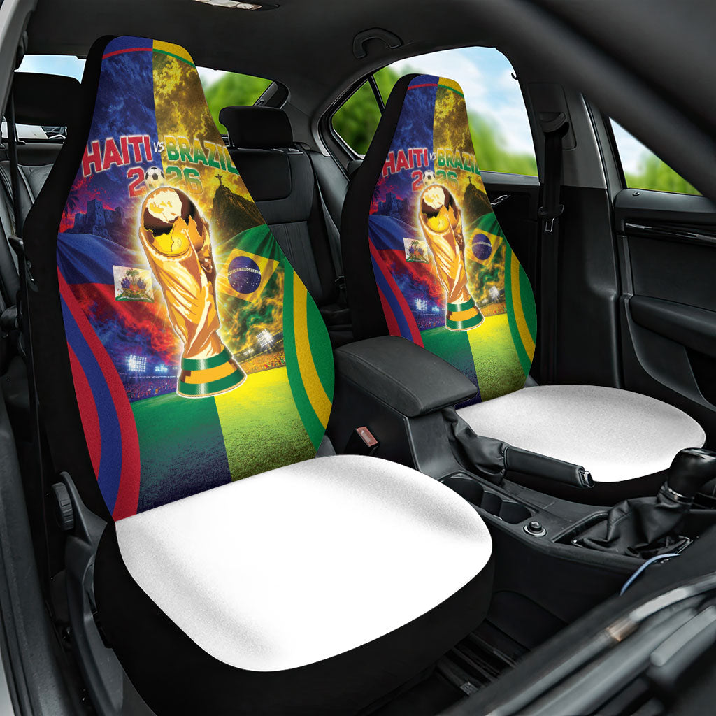 Brazil Haiti 2026 World Football Car Seat Cover Go For Glory