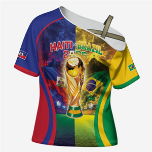 Custom Brazil Haiti 2026 World Football Cross Shoulder Shirt Go For Glory