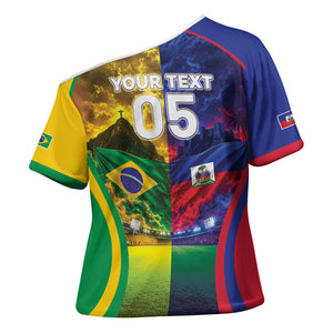 Custom Brazil Haiti 2026 World Football Cross Shoulder Shirt Go For Glory