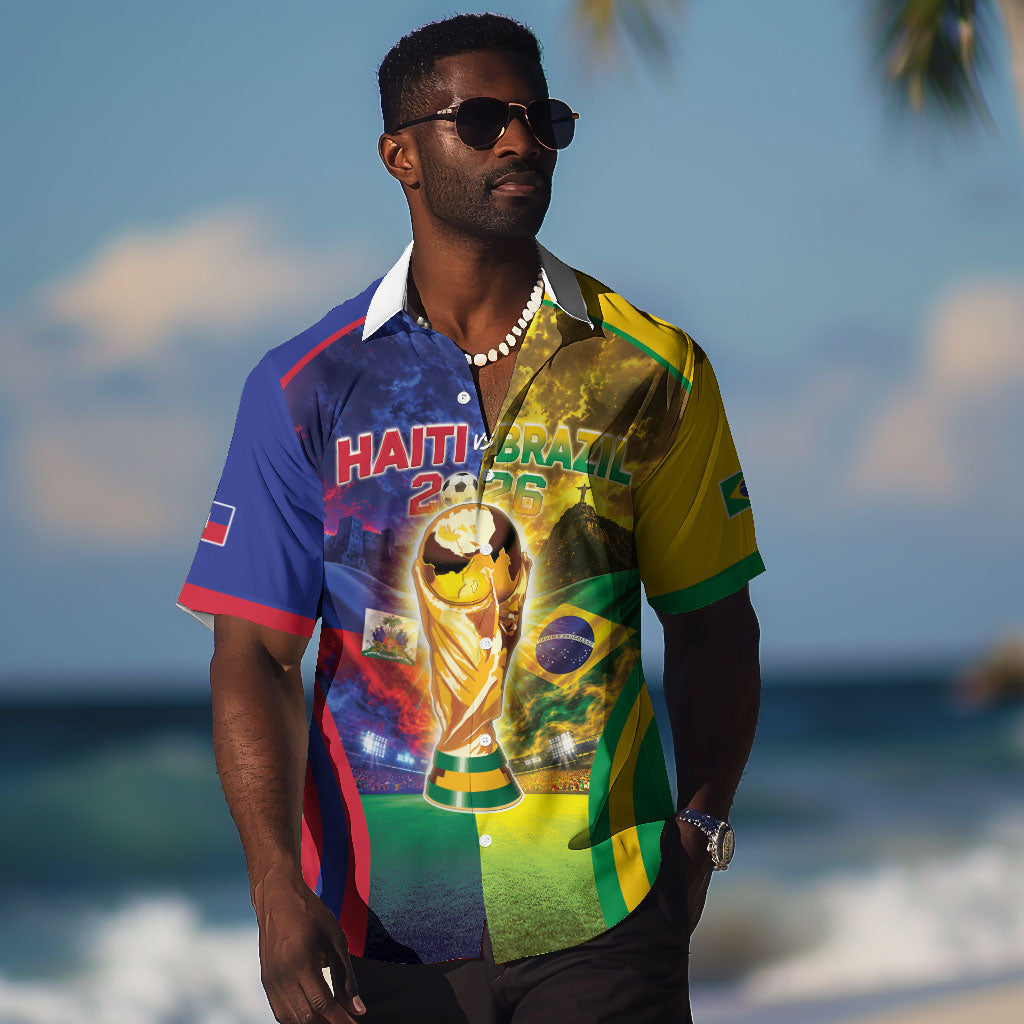 Custom Brazil Haiti 2026 World Football Hawaiian Shirt Go For Glory