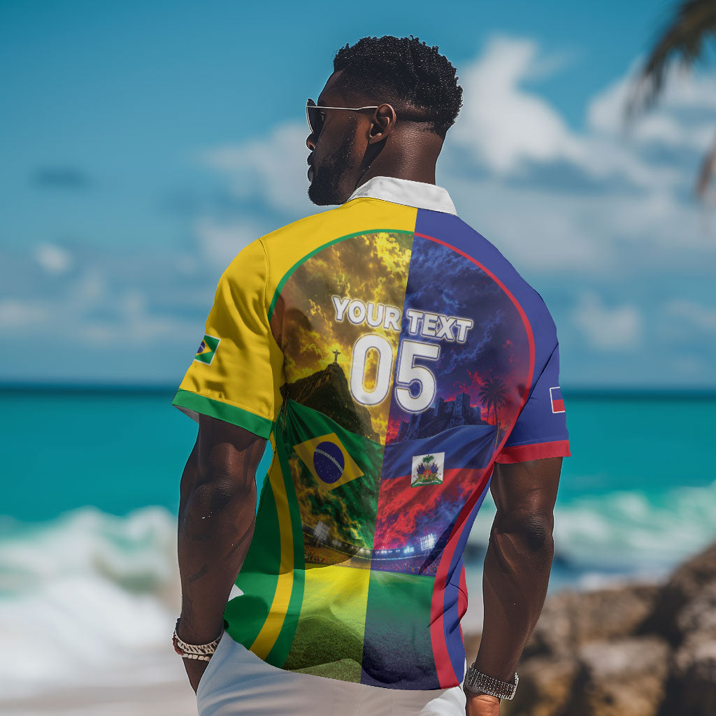 Custom Brazil Haiti 2026 World Football Hawaiian Shirt Go For Glory