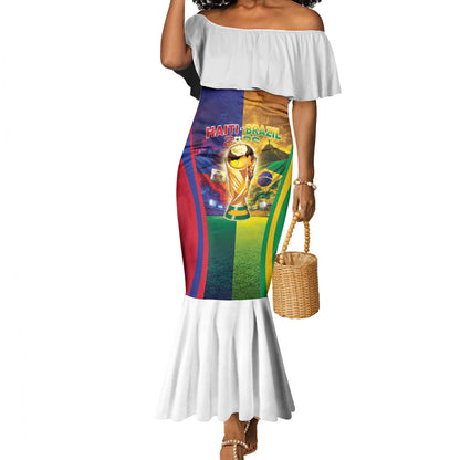 Custom Brazil Haiti 2026 World Football Mermaid Dress Go For Glory