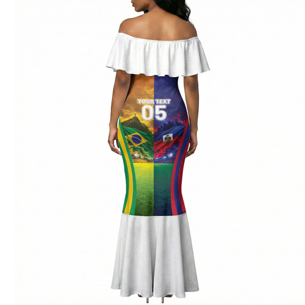 Custom Brazil Haiti 2026 World Football Mermaid Dress Go For Glory