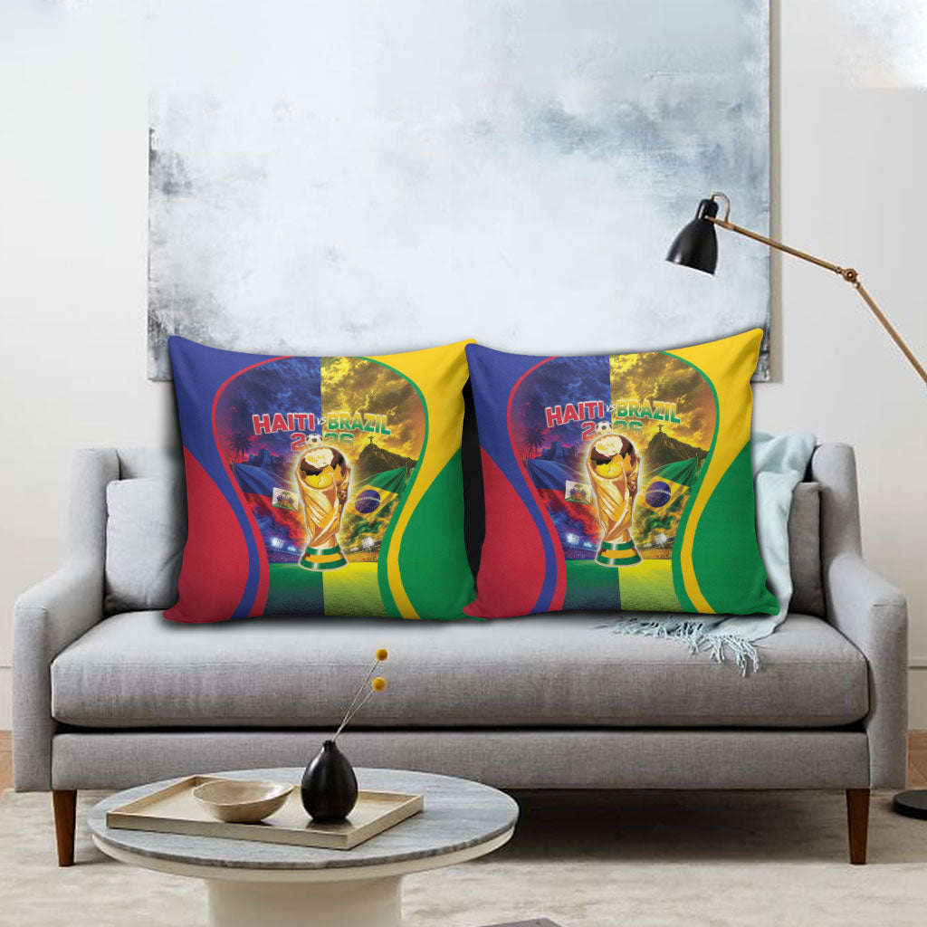 Brazil Haiti 2026 World Football Pillow Cover Go For Glory