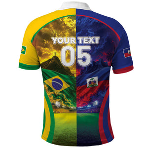 Custom Brazil Haiti 2026 World Football Polo Shirt Go For Glory