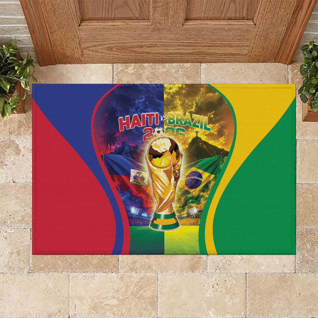 Brazil Haiti 2026 World Football Rubber Doormat Go For Glory