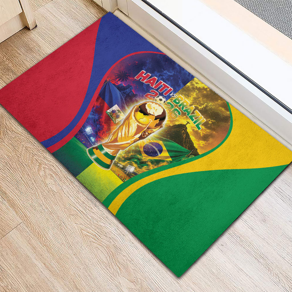 Brazil Haiti 2026 World Football Rubber Doormat Go For Glory