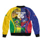 Custom Brazil Haiti 2026 World Football Sleeve Zip Bomber Jacket Go For Glory