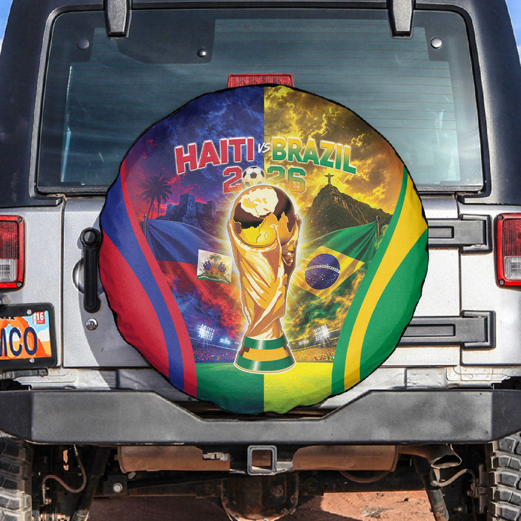 Brazil Haiti 2026 World Football Spare Tire Cover Go For Glory