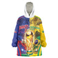 Custom Brazil Haiti 2026 World Football Wearable Blanket Hoodie Go For Glory