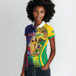 Custom Brazil Haiti 2026 World Football Women Polo Shirt Go For Glory