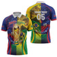 Custom Brazil Haiti 2026 World Football Zipper Polo Shirt Go For Glory