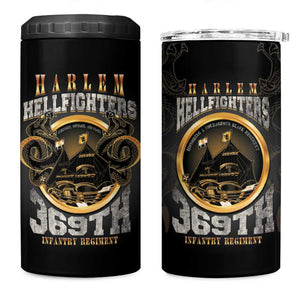 Never Forget Harlem Hellfighters 4 in 1 Can Cooler Tumbler Strength Courage And Glory