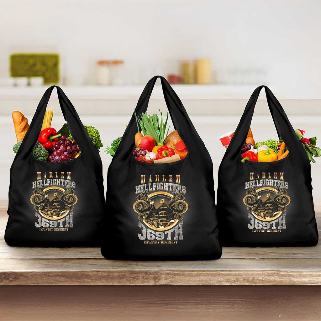 Never Forget Harlem Hellfighters Grocery Bag Strength Courage And Glory