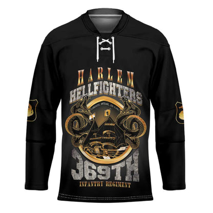 Never Forget Harlem Hellfighters Hockey Jersey Strength Courage And Glory