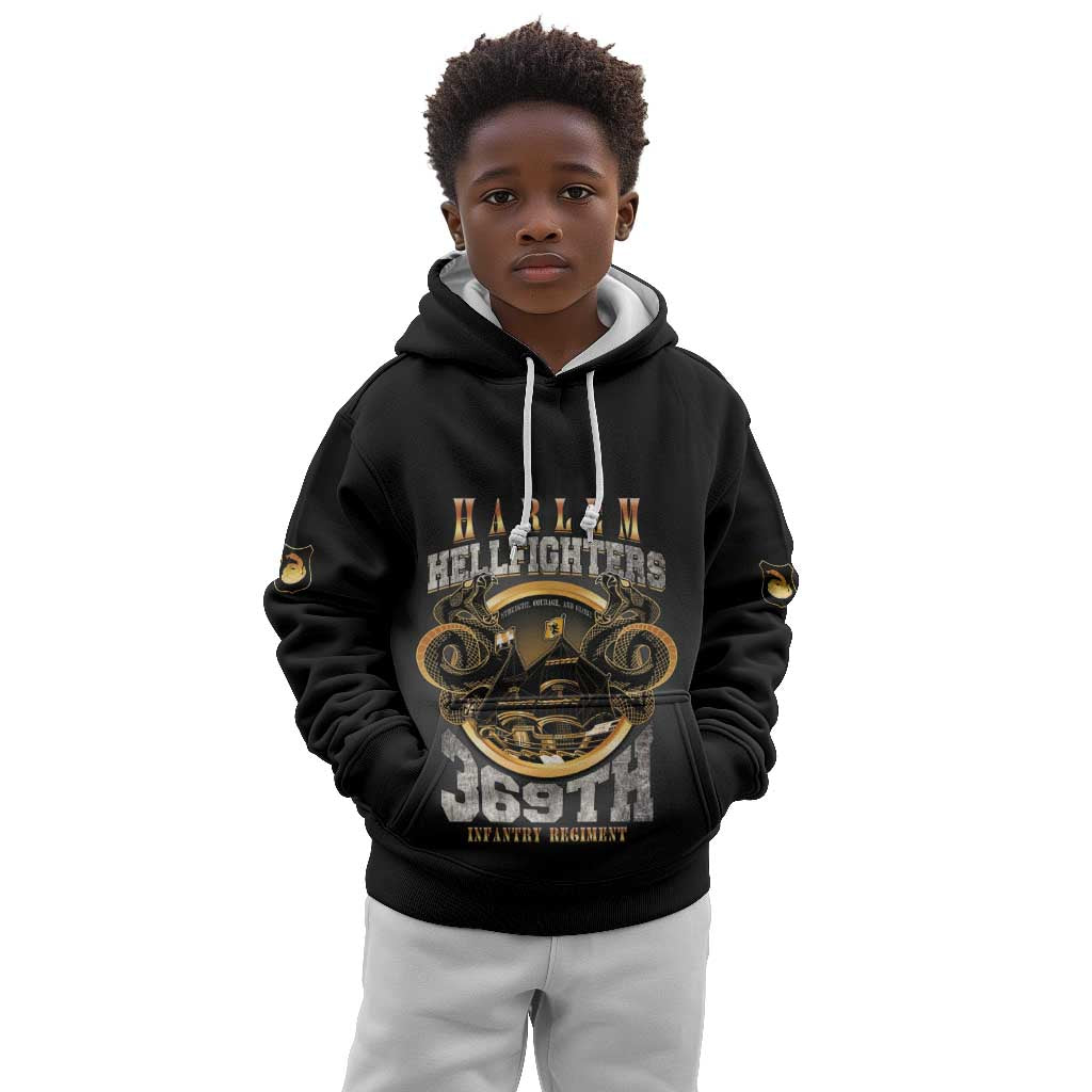 Never Forget Harlem Hellfighters Kid Hoodie Strength Courage And Glory