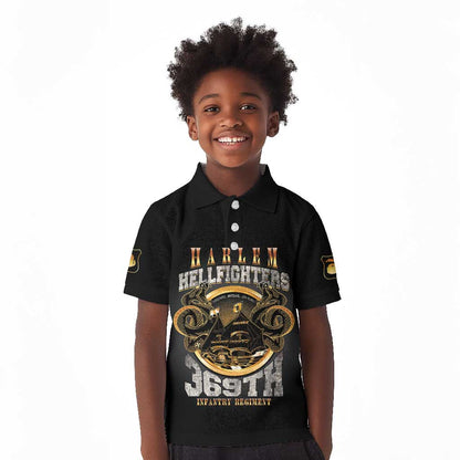 Never Forget Harlem Hellfighters Kid Polo Shirt Strength Courage And Glory