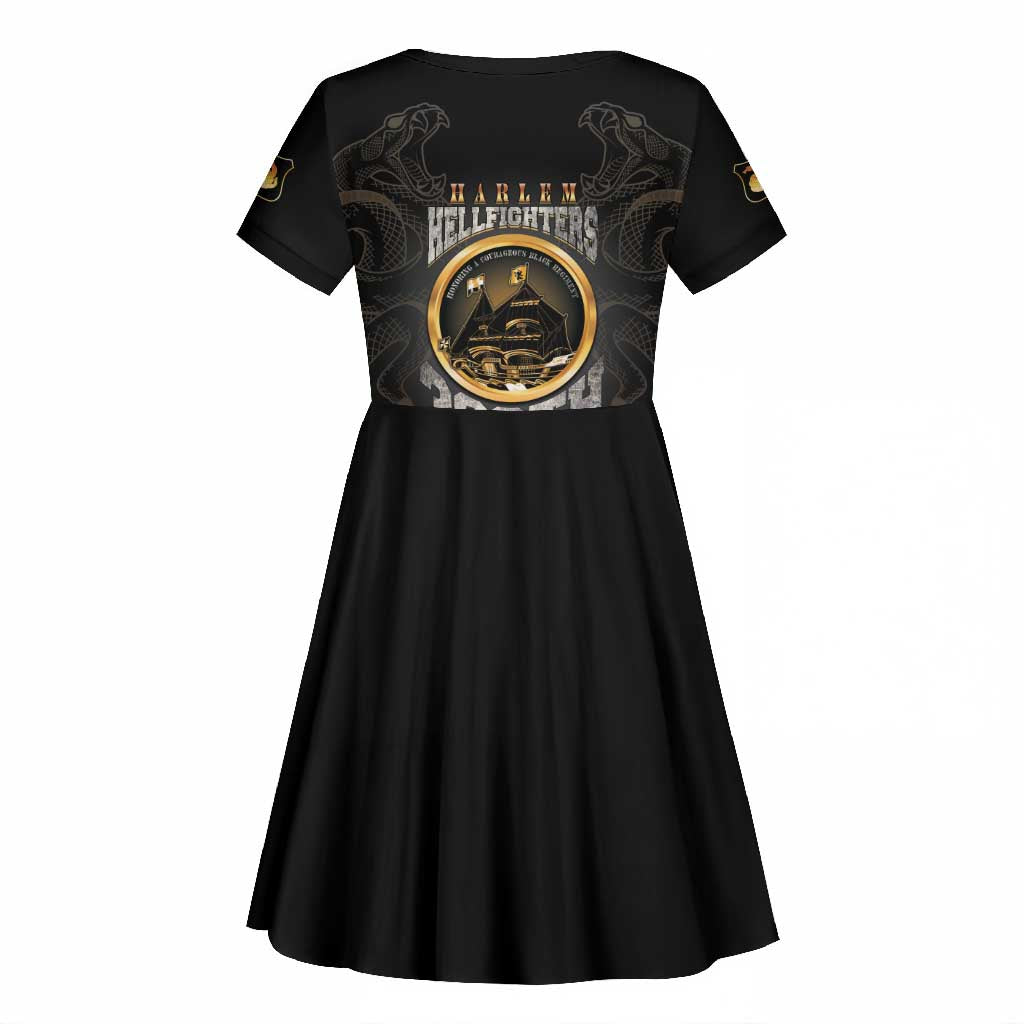 Never Forget Harlem Hellfighters Kid Short Sleeve Dress Strength Courage And Glory