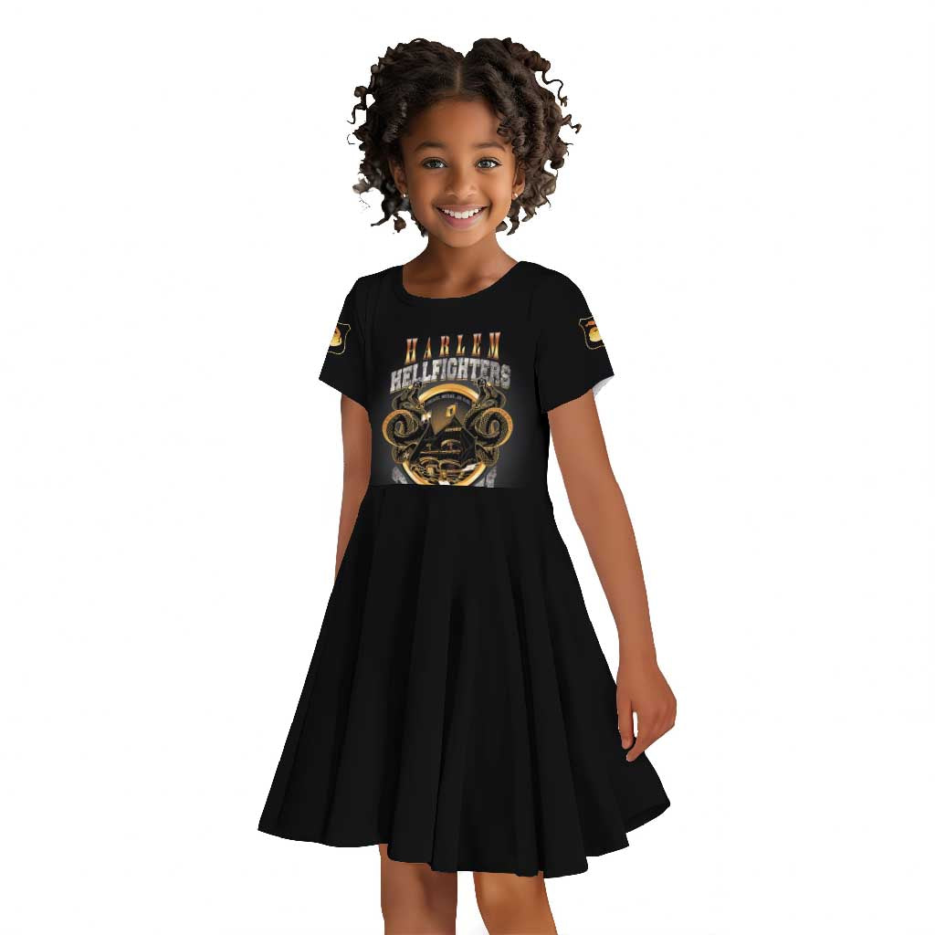 Never Forget Harlem Hellfighters Kid Short Sleeve Dress Strength Courage And Glory