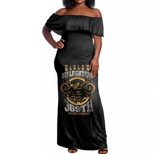 Never Forget Harlem Hellfighters Off Shoulder Maxi Dress Strength Courage And Glory