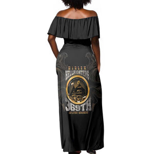 Never Forget Harlem Hellfighters Off Shoulder Maxi Dress Strength Courage And Glory