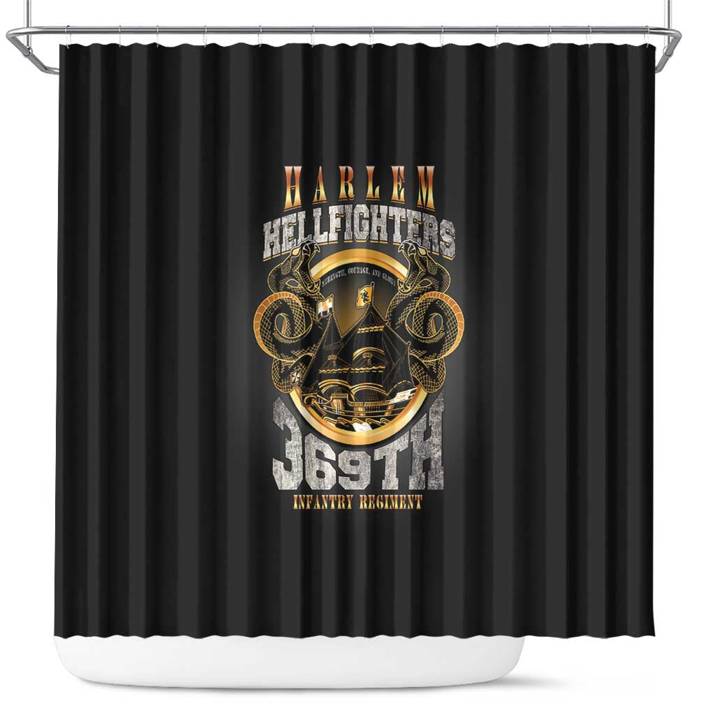 Never Forget Harlem Hellfighters Shower Curtain Strength Courage And Glory