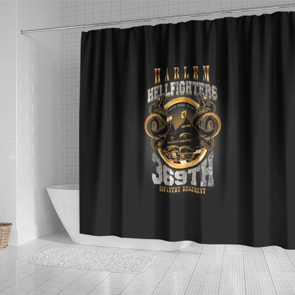 Never Forget Harlem Hellfighters Shower Curtain Strength Courage And Glory