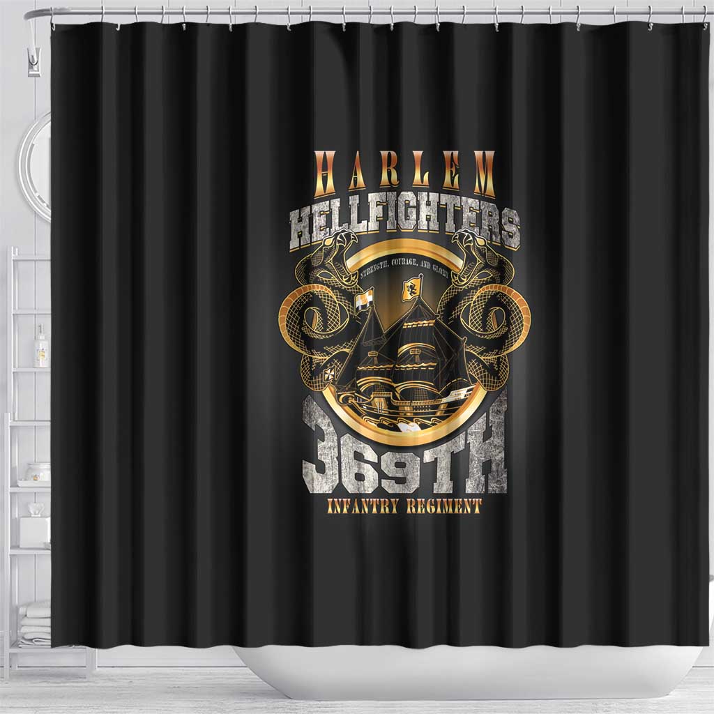 Never Forget Harlem Hellfighters Shower Curtain Strength Courage And Glory