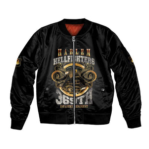 Never Forget Harlem Hellfighters Sleeve Zip Bomber Jacket Strength Courage And Glory