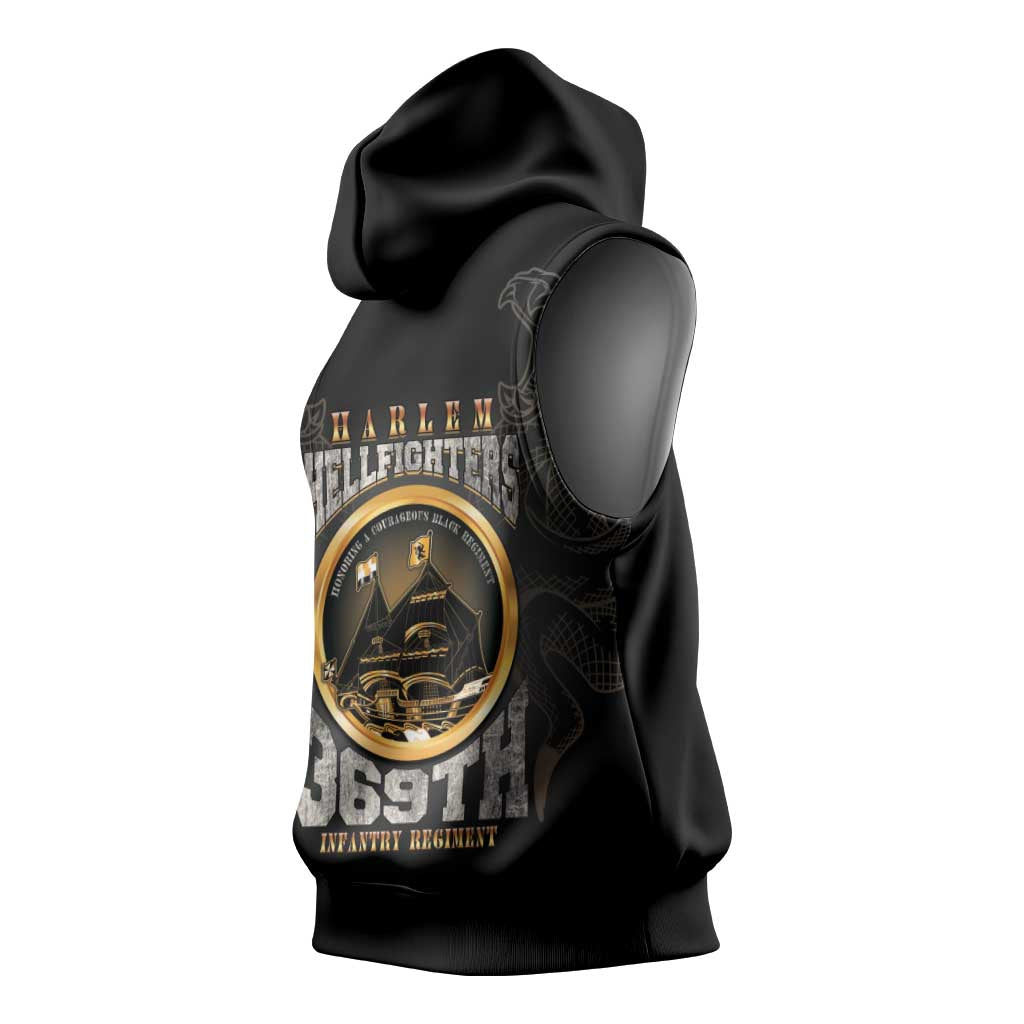 Never Forget Harlem Hellfighters Sleeveless Hoodie Strength Courage And Glory