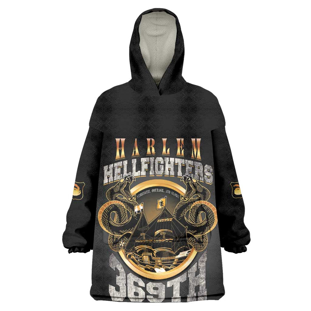 Never Forget Harlem Hellfighters Wearable Blanket Hoodie Strength Courage And Glory