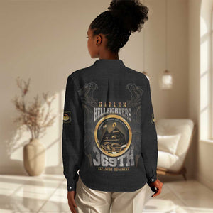 Never Forget Harlem Hellfighters Women Casual Shirt Strength Courage And Glory