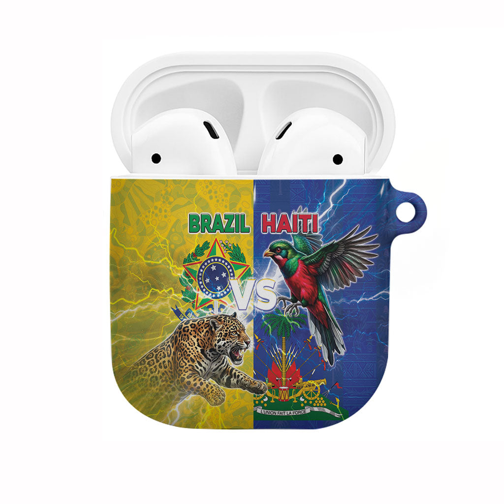Brazil And Haiti Football AirPods Case Jaguar With Kanson Wouj Special Style