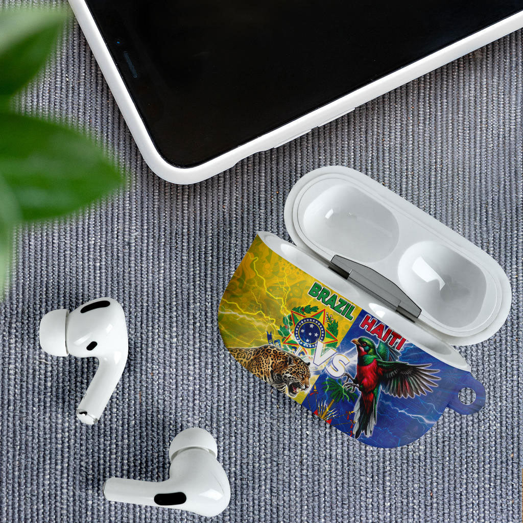 Brazil And Haiti Football AirPods Case Jaguar With Kanson Wouj Special Style