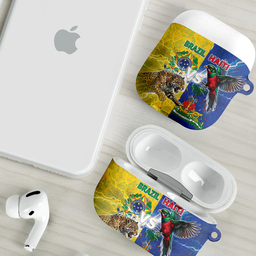 Brazil And Haiti Football AirPods Case Jaguar With Kanson Wouj Special Style