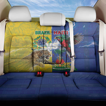 Brazil And Haiti Football Back Car Seat Cover Jaguar With Kanson Wouj Special Style