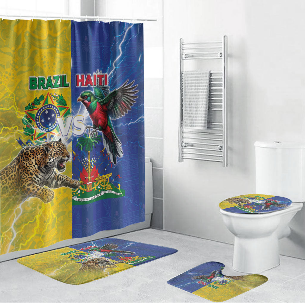 Brazil And Haiti Football Bathroom Set Jaguar With Kanson Wouj Special Style