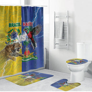 Brazil And Haiti Football Bathroom Set Jaguar With Kanson Wouj Special Style