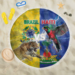 Brazil And Haiti Football Beach Blanket Jaguar With Kanson Wouj Special Style